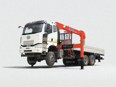 Кран-манипулятор Dintek LS2056  с эвакуаторными аутригерами